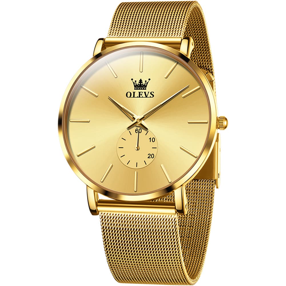 OLEVS 9954 Ultra Thin Milanese Mesh Quartz Watch for Men
