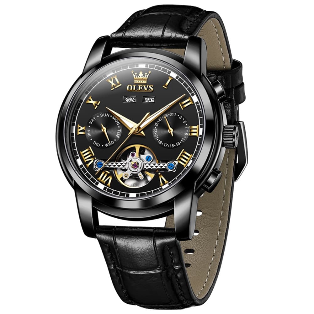 OLEVS 6607 Automatic Mechanical Tourbillon Design Watch for Men