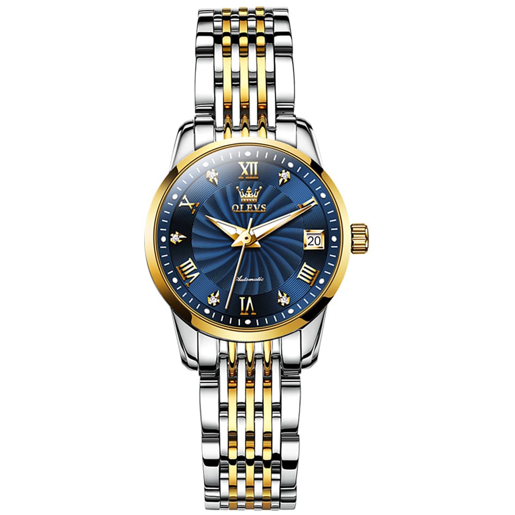 OLEVS 6630 Petite Sunburst Mechanical Watch for Women