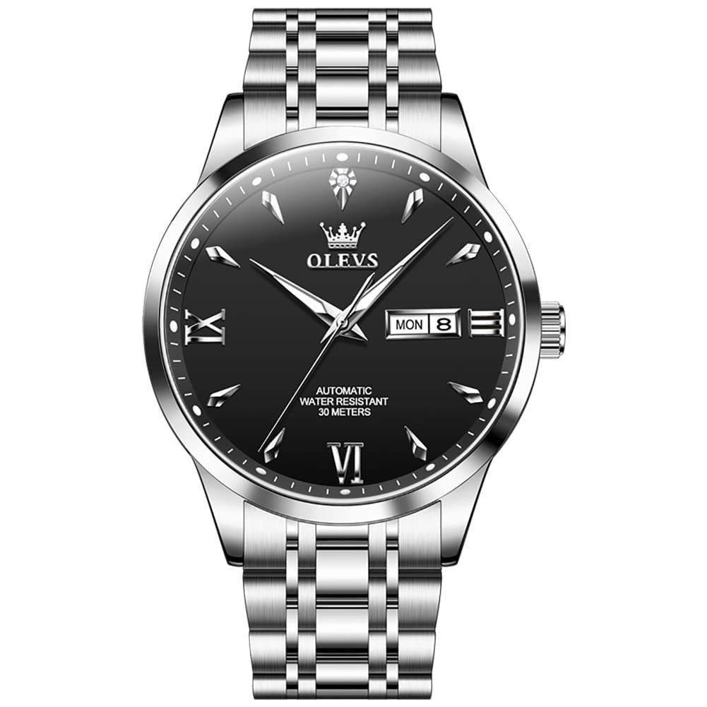 OLEVS Diamond Dial Day Date Automatic Mechanical Watch 9956 for Men