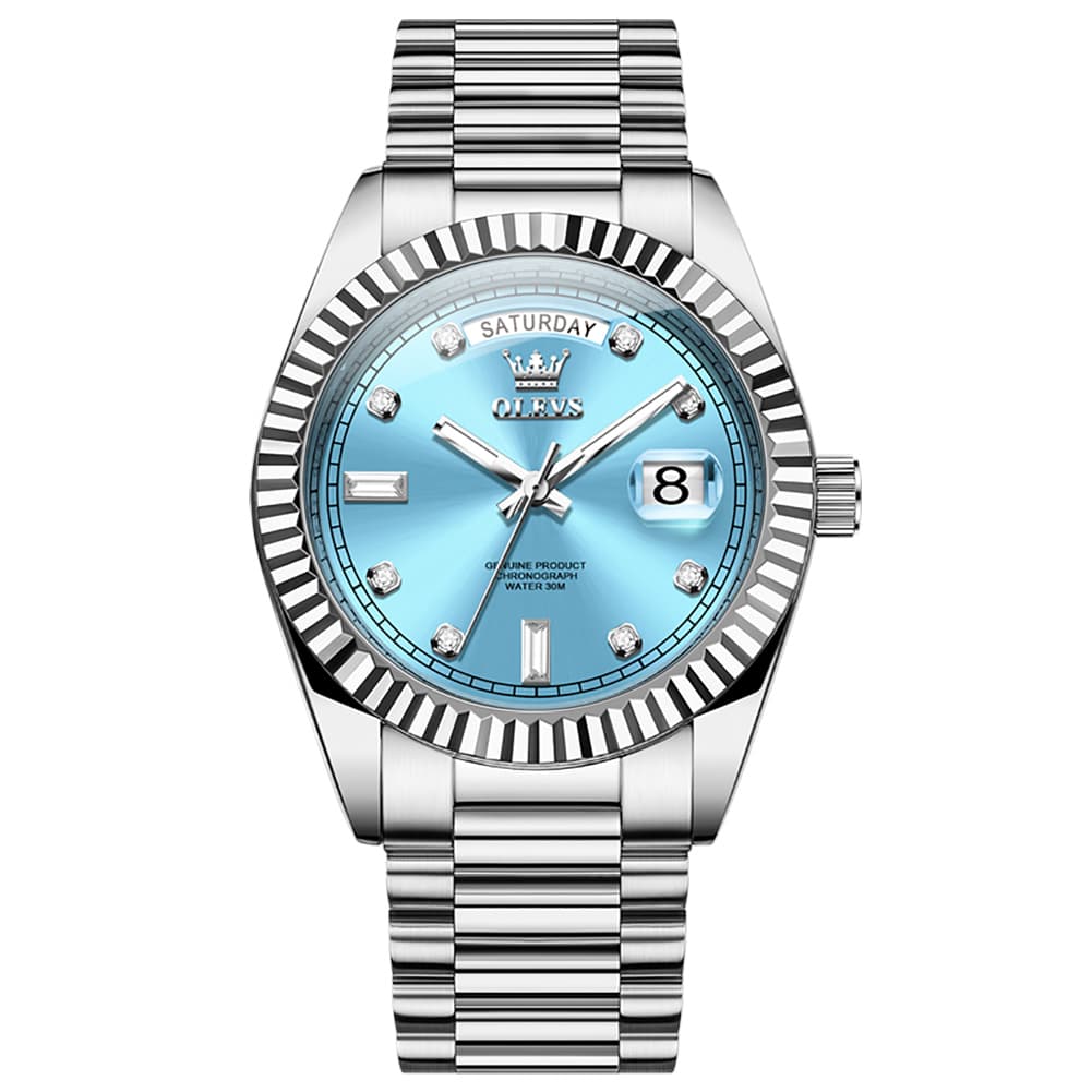 OLEVS 6736 Fluted Bezel Mechanical Watch for Men