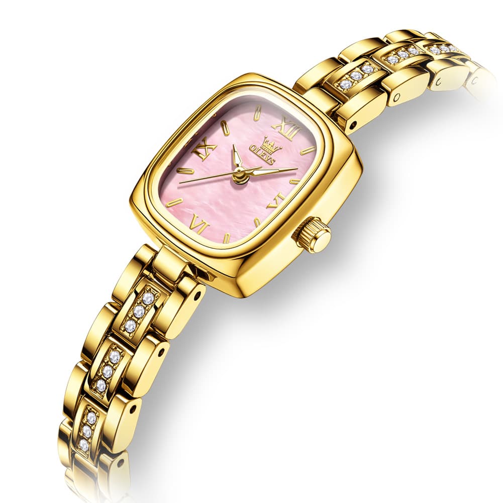 OLEVS 3695 Petite Crystal Bracelet Quartz Womens Watch