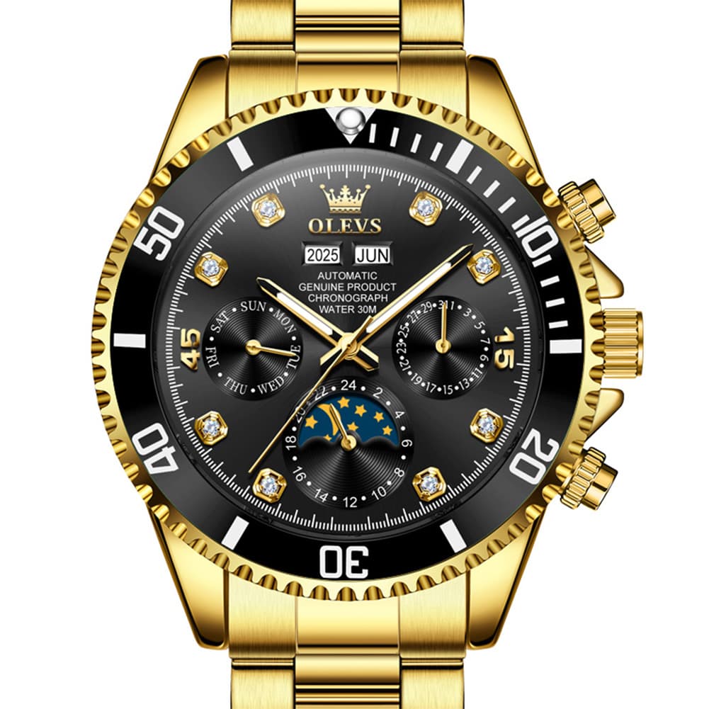 OLEVS 6729 Automatic Moon Phase Mechanical Watch For Men