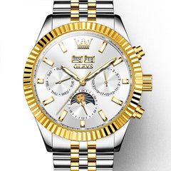OLEVS 6688 Automatic Moon Phase Stainless Steel Watch for Men