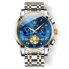 OLEVS 2859 Luxury Moon Phase Chronograph Quartz Watch for Men