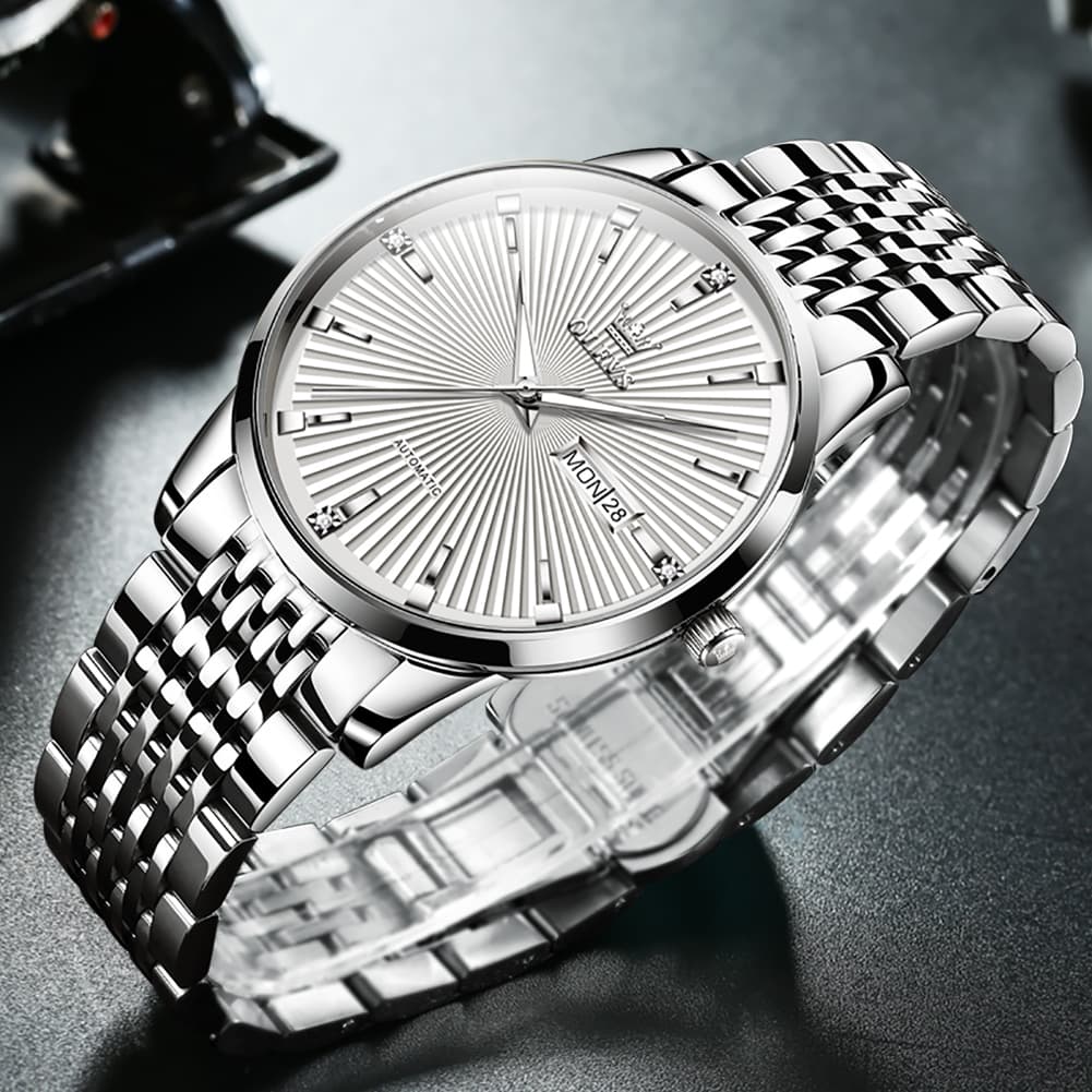 OLEVS 6653 Stainless Steel Automatic Mechanical Watch for Men