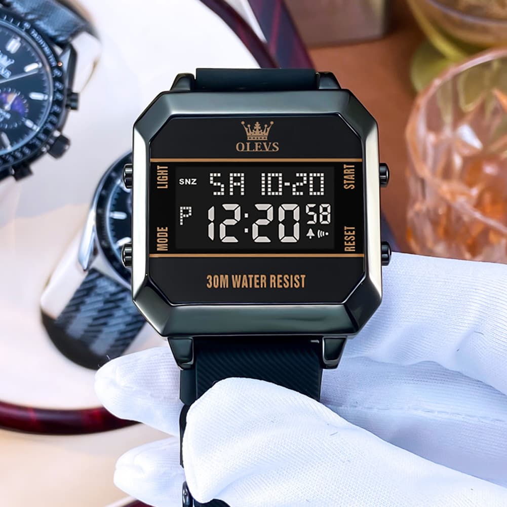 OLEVS 1103 Square Digital Streetwear Sport Watch for Men