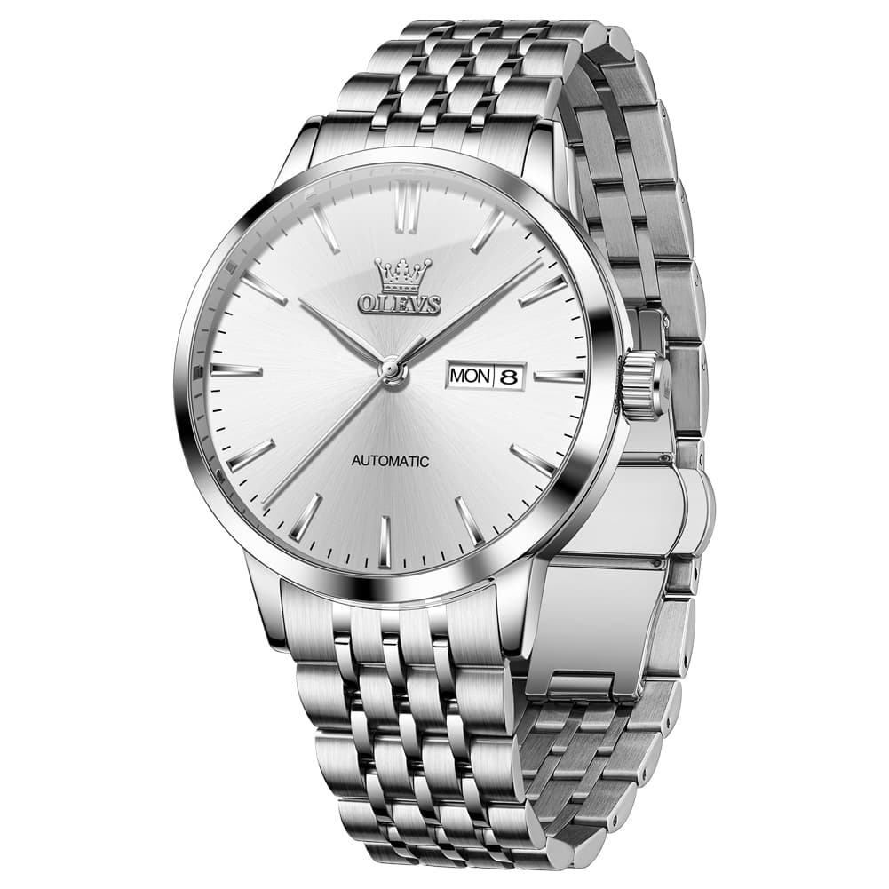 OLEVS 7048 Minimalist Dual Calendar Automatic Watch For Men