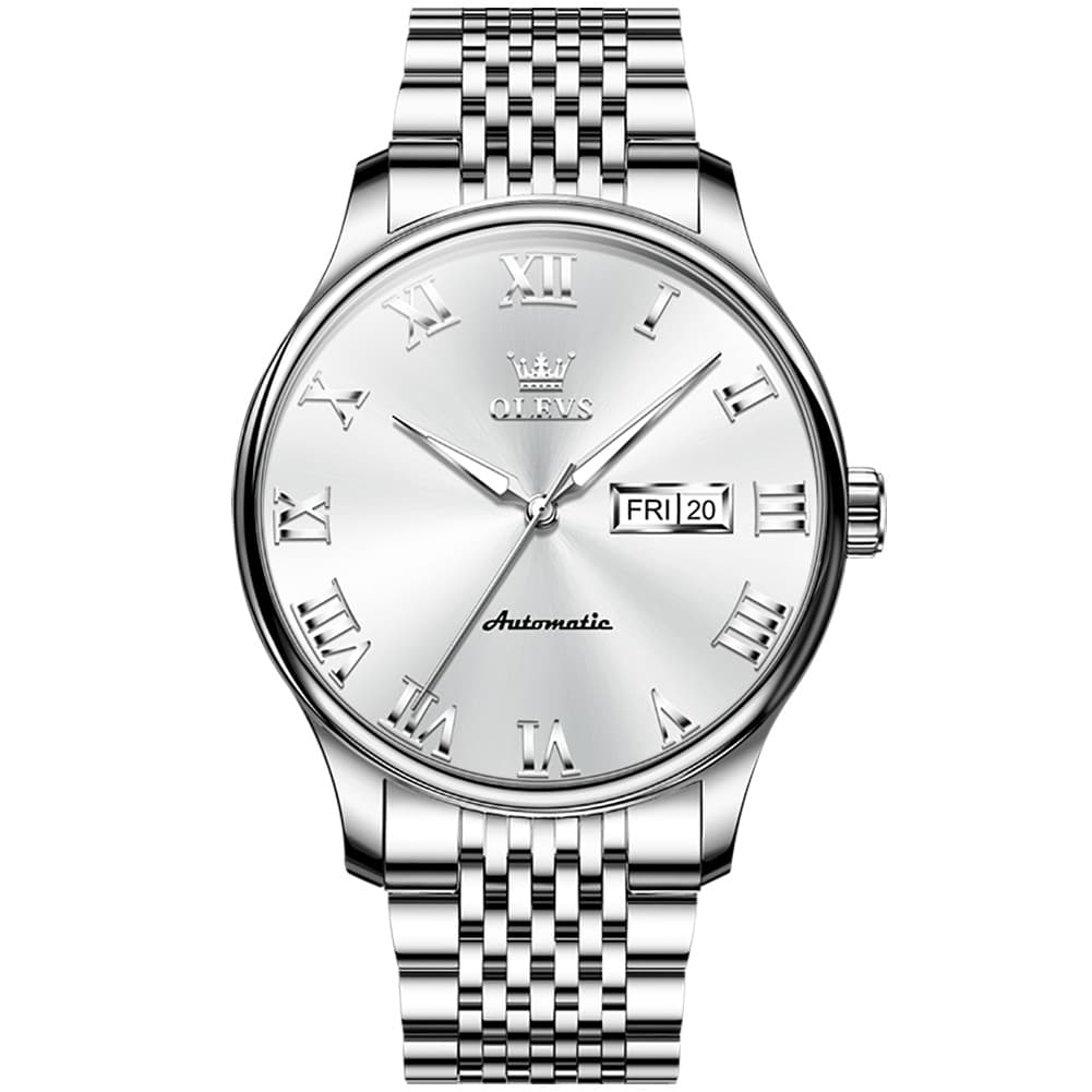 OLEVS Roman Numeral Day Date Automatic Mechanical Watch 9929 for Men