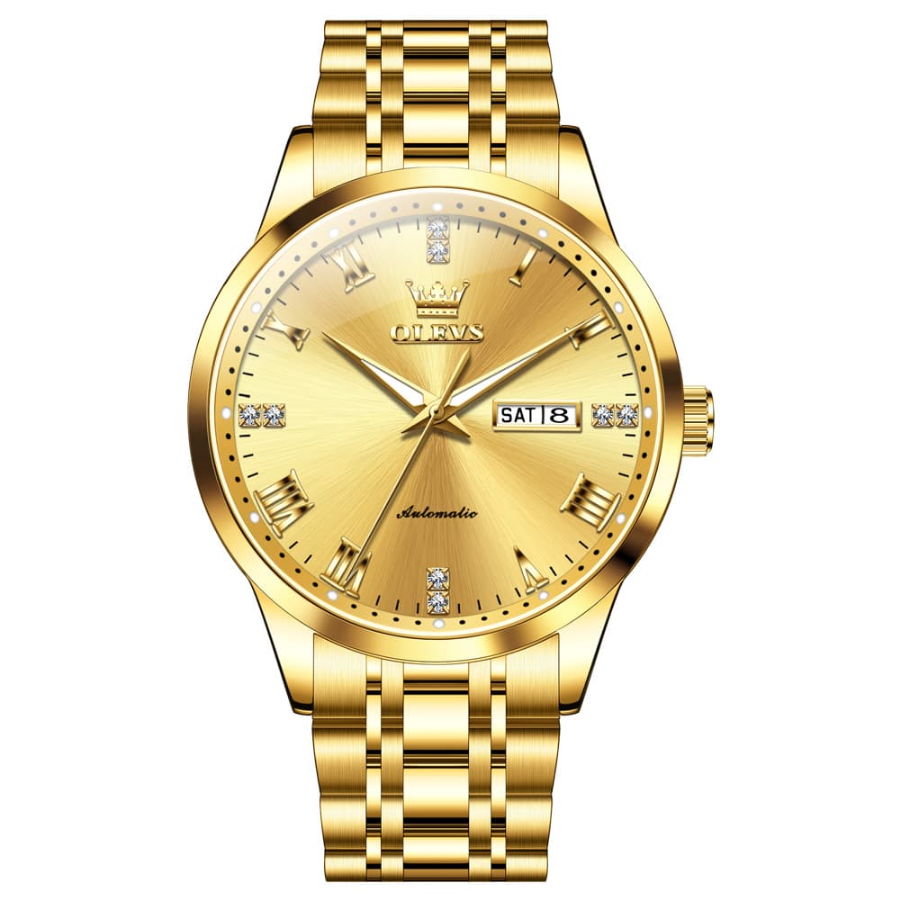OLEVS 7062 Classic Dual Calendar Automatic Watch For Men