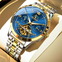 OLEVS 7071 Open Heart Moon Phase Automatic Watch For Men