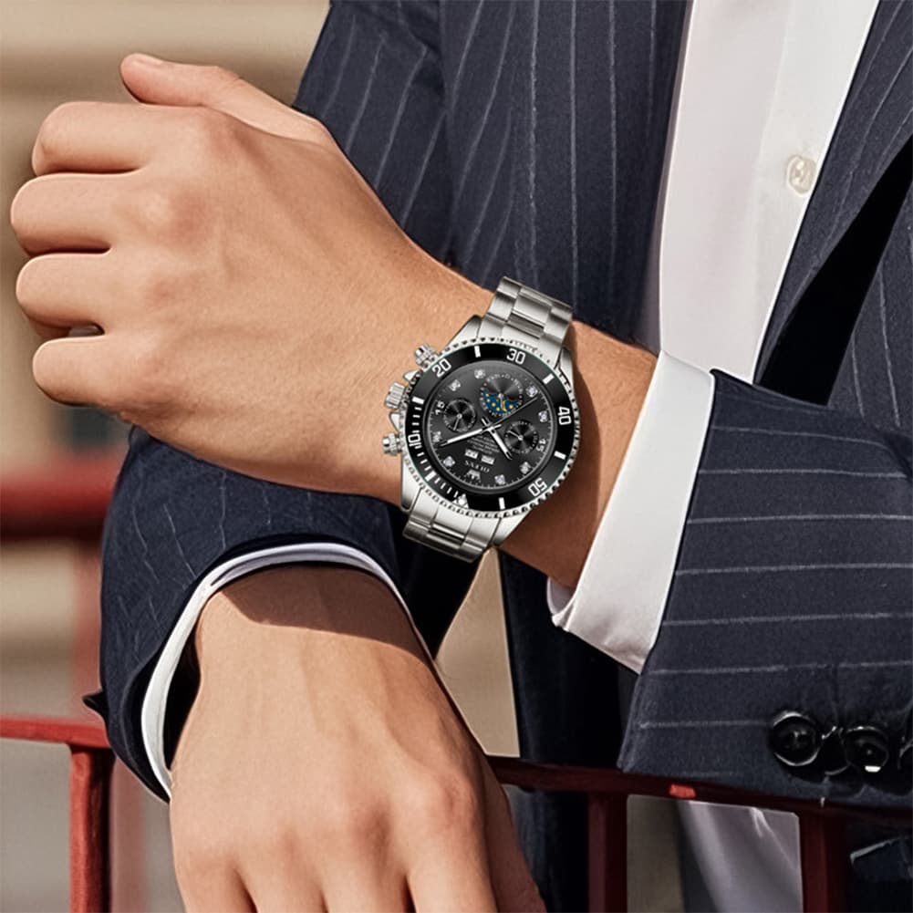 OLEVS 6729 Automatic Moon Phase Mechanical Watch For Men