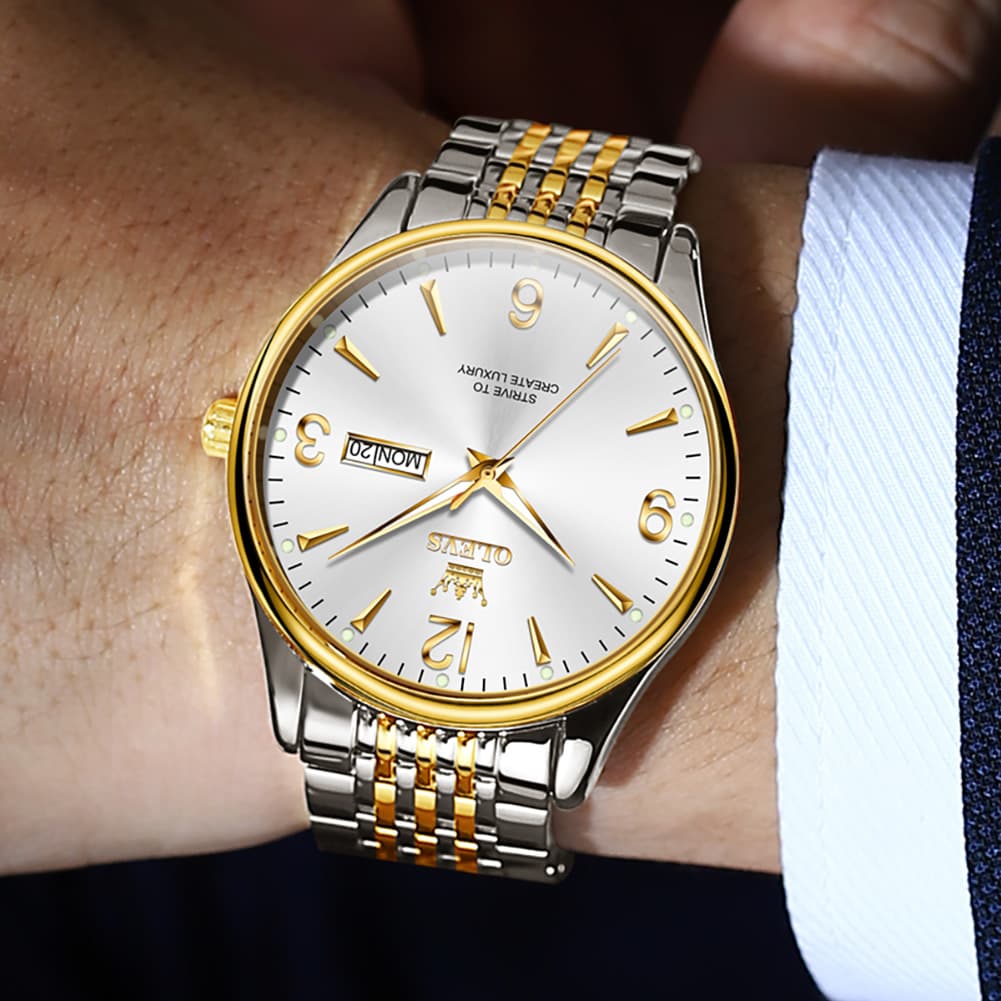 OLEVS 2928 Classic Day Date Mechanical Watch for Men