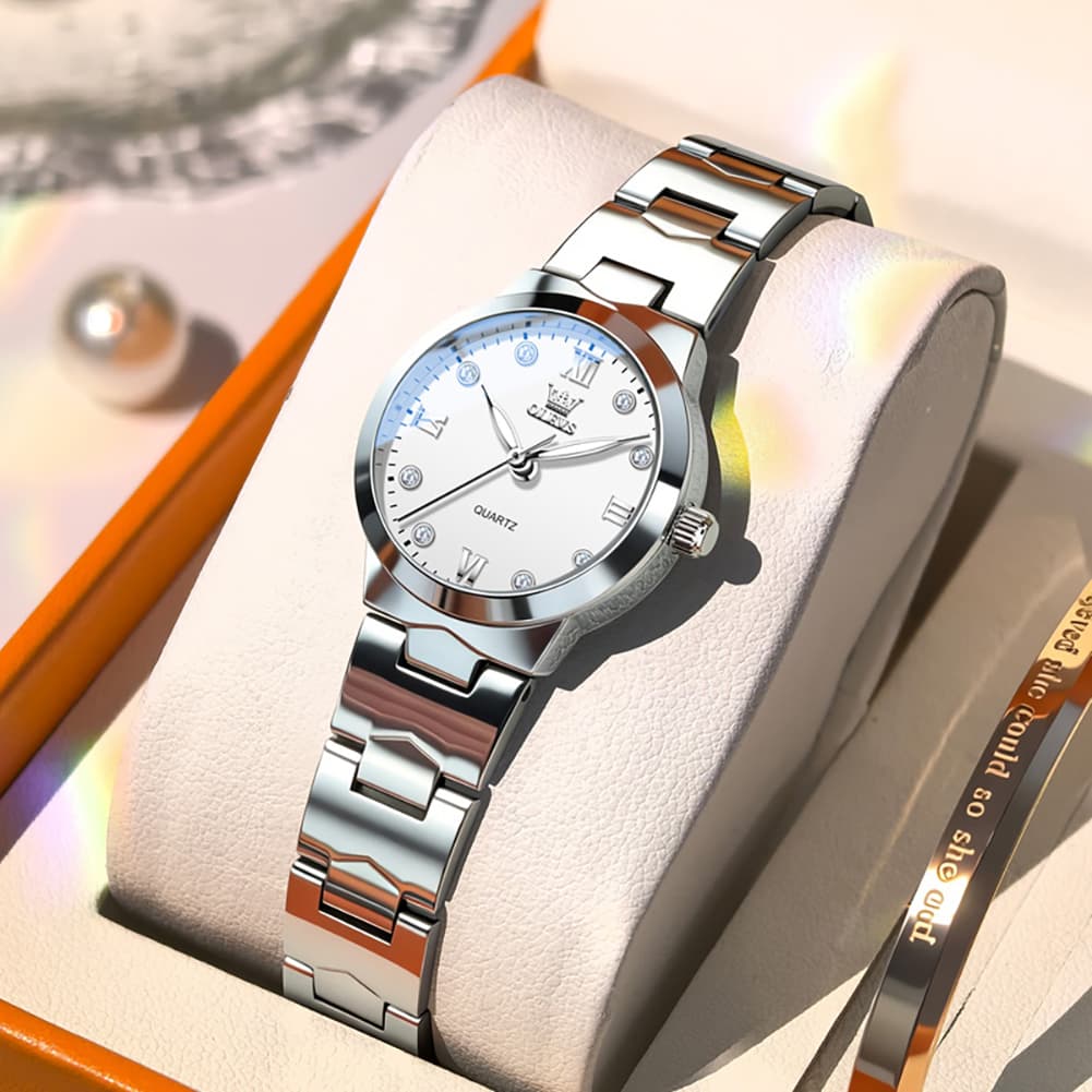 OLEVS 3735 Elegant Small Dial Luminous Quartz Watch for Women