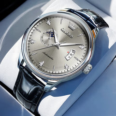 OLEVS 7040 Curved Mirror Automatic Mechanical Watch For Men