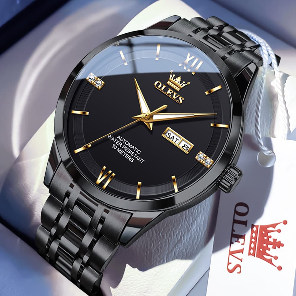 OLEVS 7061 Classic Dual Calendar Automatic Watch For Men