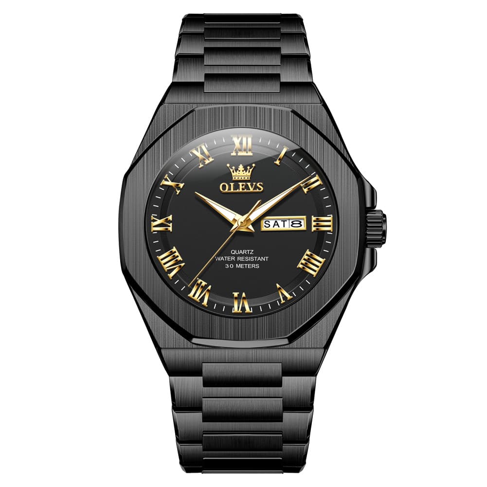 OLEVS 3727 Geometric Luminous Quartz Watch for Men