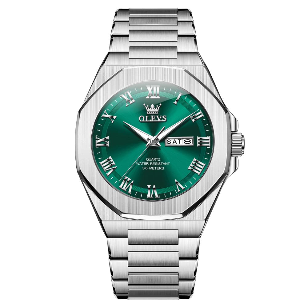OLEVS 3727 Geometric Luminous Quartz Watch for Men