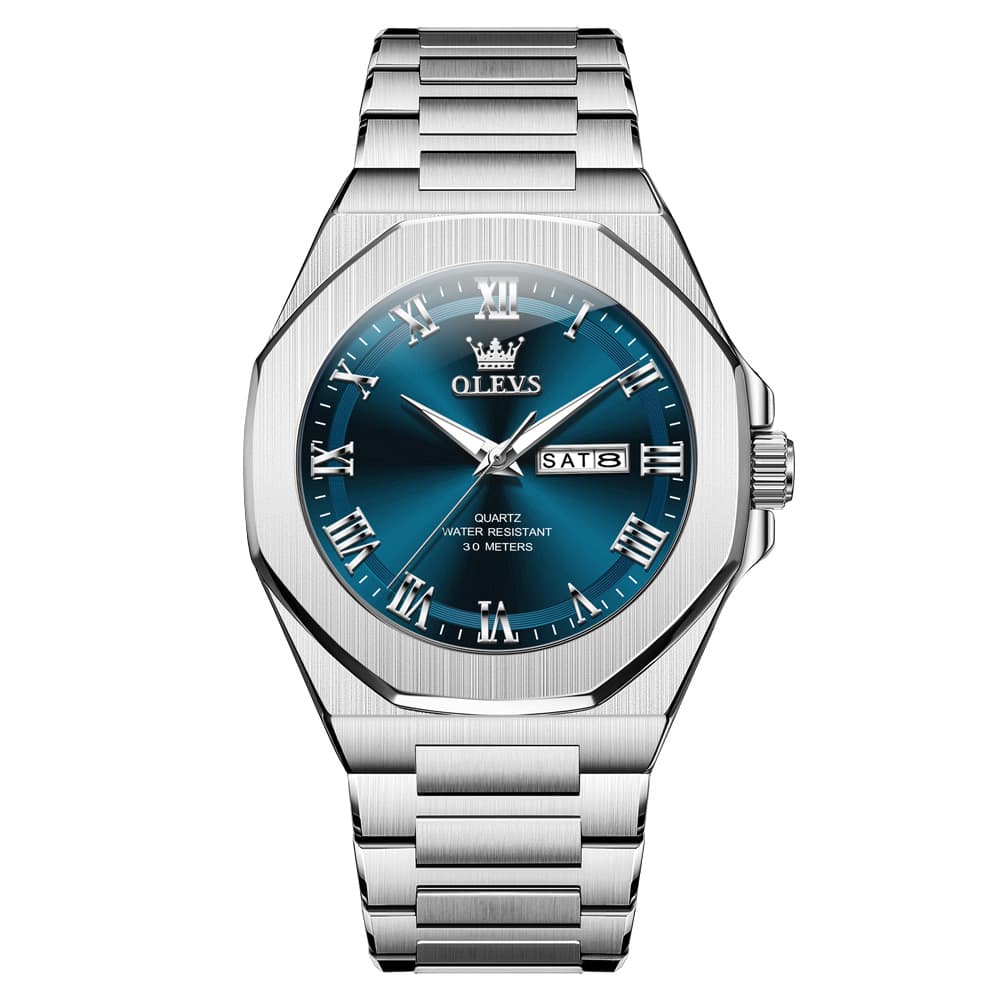 OLEVS 3727 Geometric Luminous Quartz Watch for Men