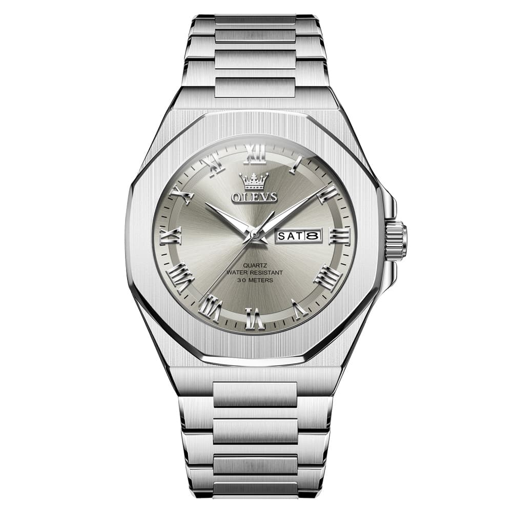 OLEVS 3727 Geometric Luminous Quartz Watch for Men
