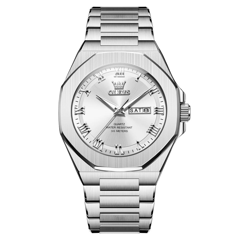 OLEVS 3727 Geometric Luminous Quartz Watch for Men