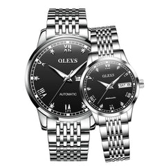OLEVS 6602 Automatic Mechanical Couples Watch for Men Women