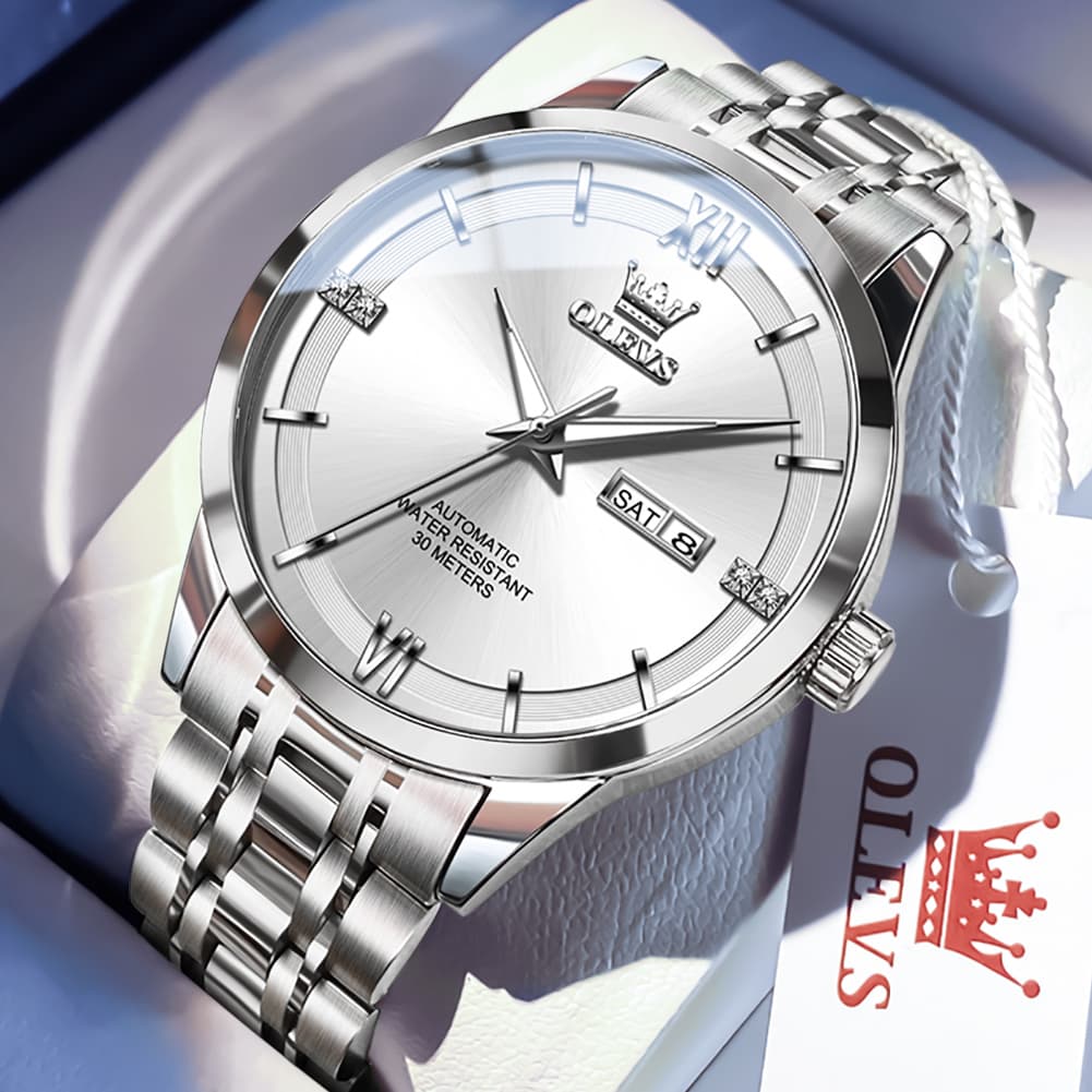 OLEVS 7061 Classic Dual Calendar Automatic Watch For Men