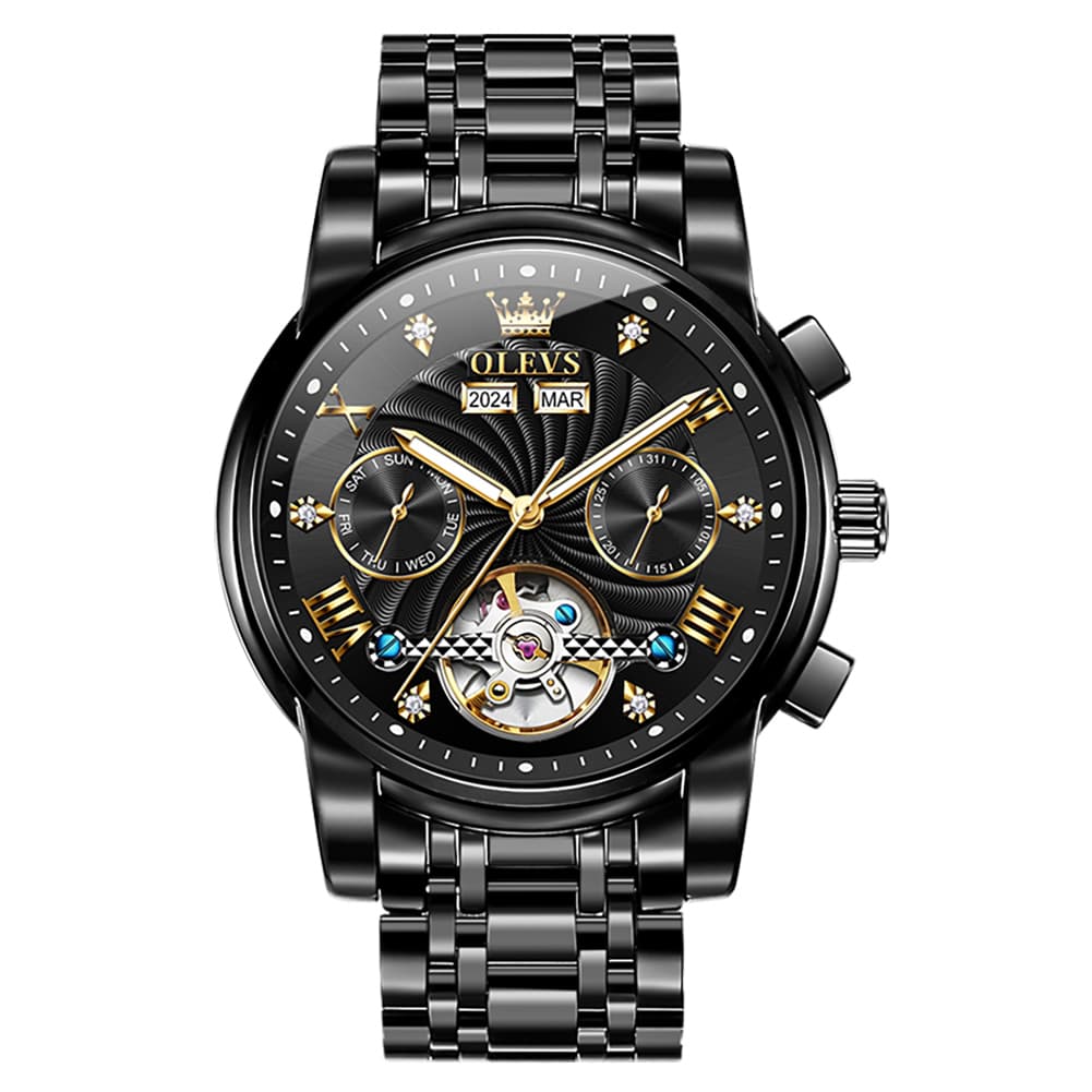 OLEVS 7088 Open Heart Roman Numeral Automatic Watch For Men