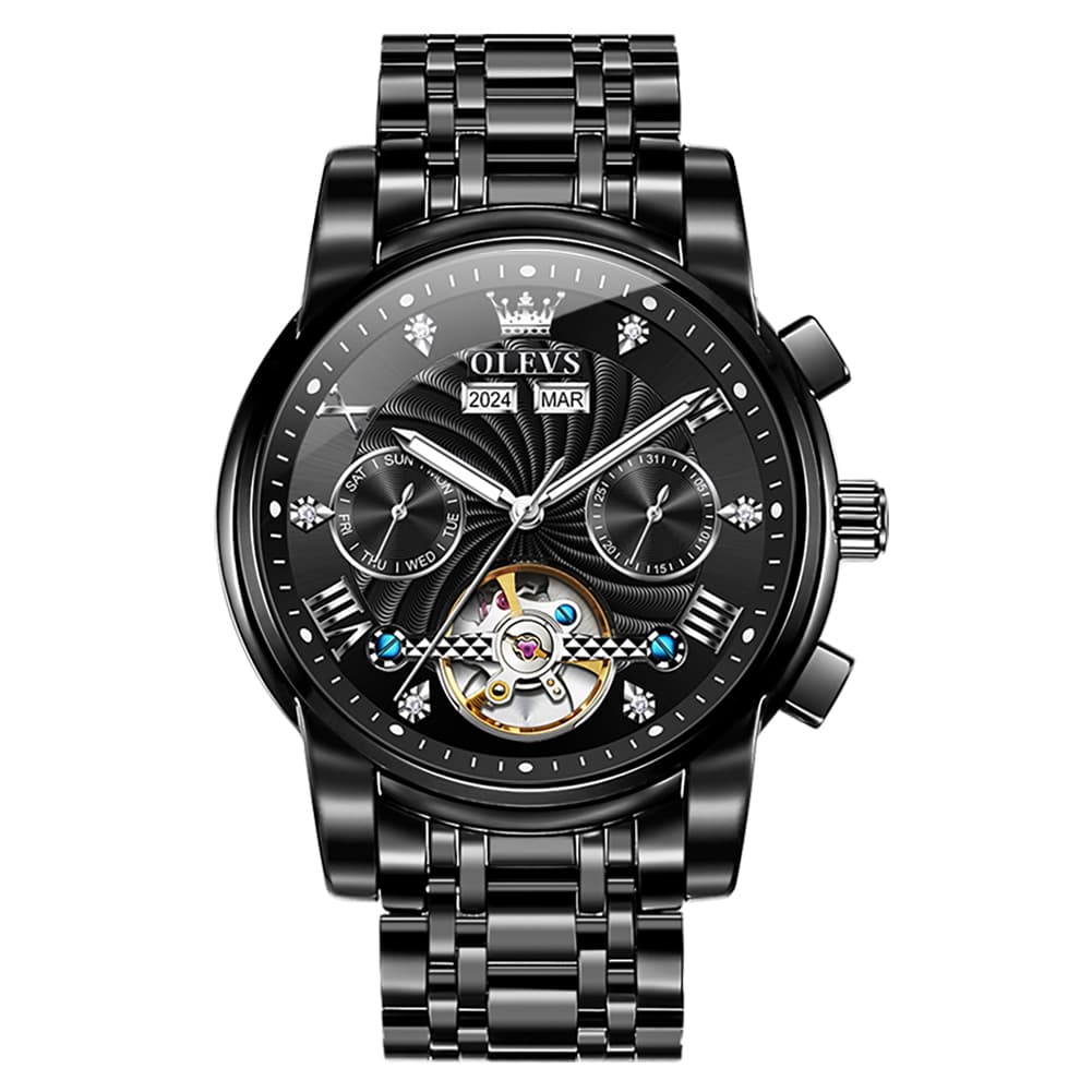 OLEVS 7088 Open Heart Roman Numeral Automatic Watch For Men