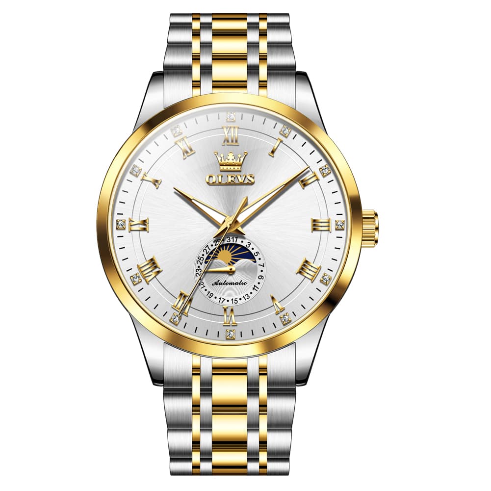 OLEVS 7063 Diamond Moon Phase Automatic Watch For Men