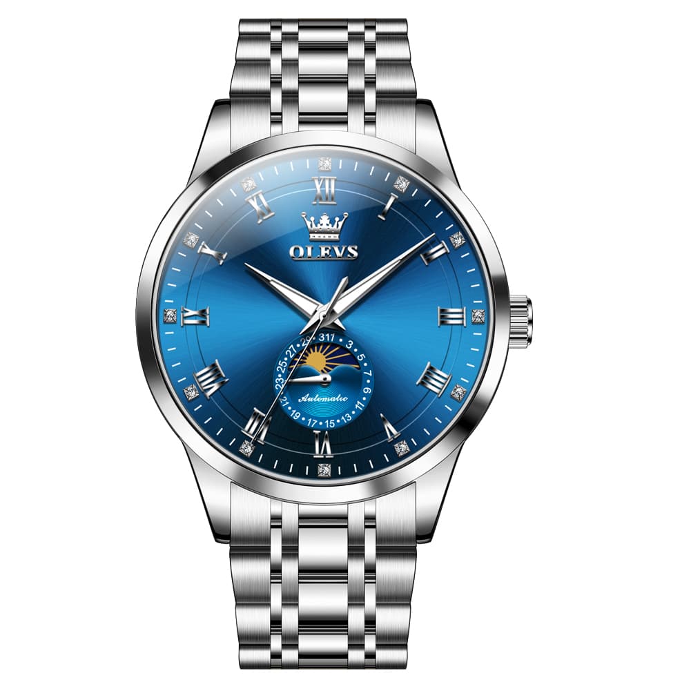 OLEVS 7063 Diamond Moon Phase Automatic Watch For Men