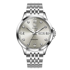 OLEVS 7092 Diamond Accent Dual Calendar Automatic Watch For Men