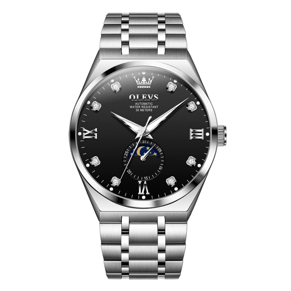 OLEVS 7069 Octagonal Moon Phase Automatic Watch For Men