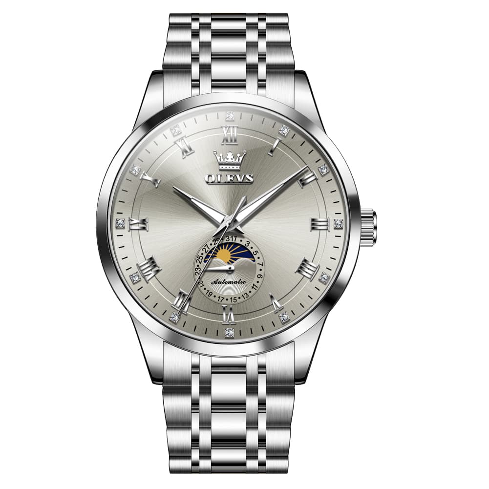 OLEVS 7063 Diamond Moon Phase Automatic Watch For Men
