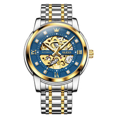 OLEVS Full Skeleton Diamond Dial Automatic Mechanical Watch 9901 for Men