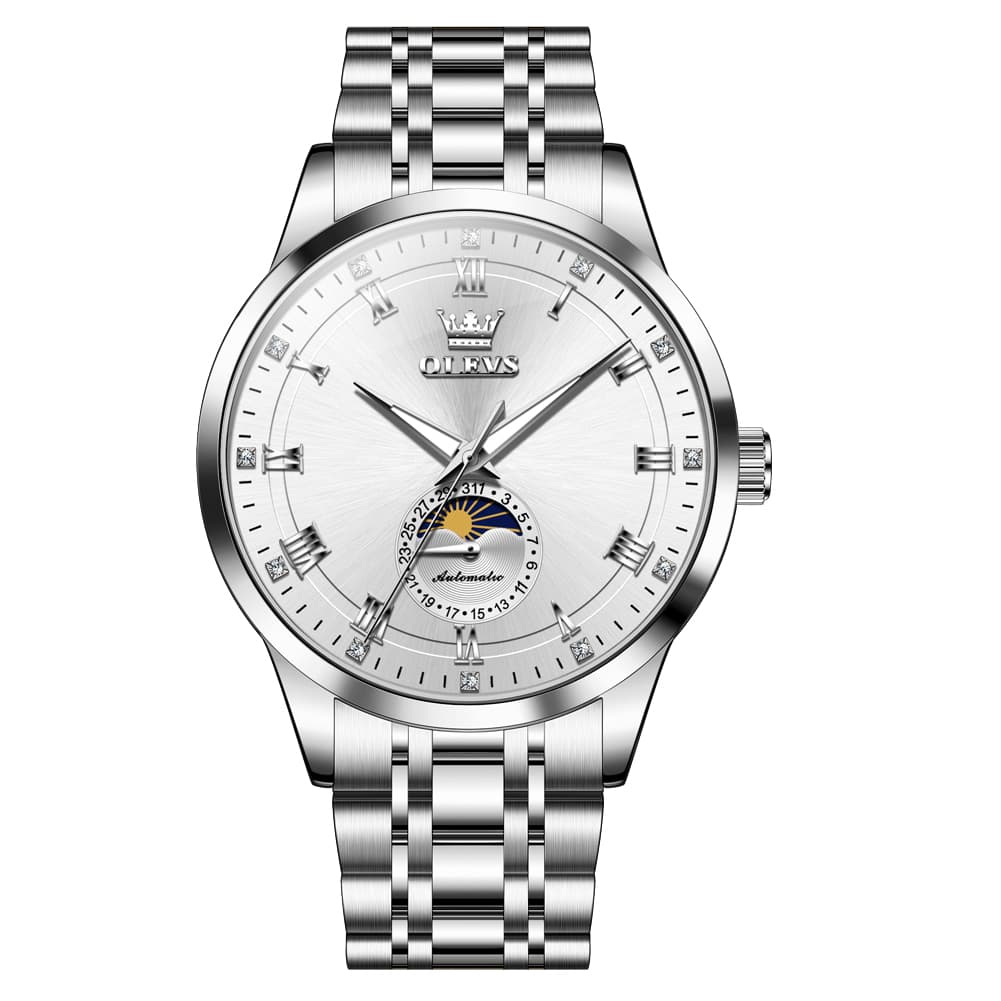 OLEVS 7063 Diamond Moon Phase Automatic Watch For Men