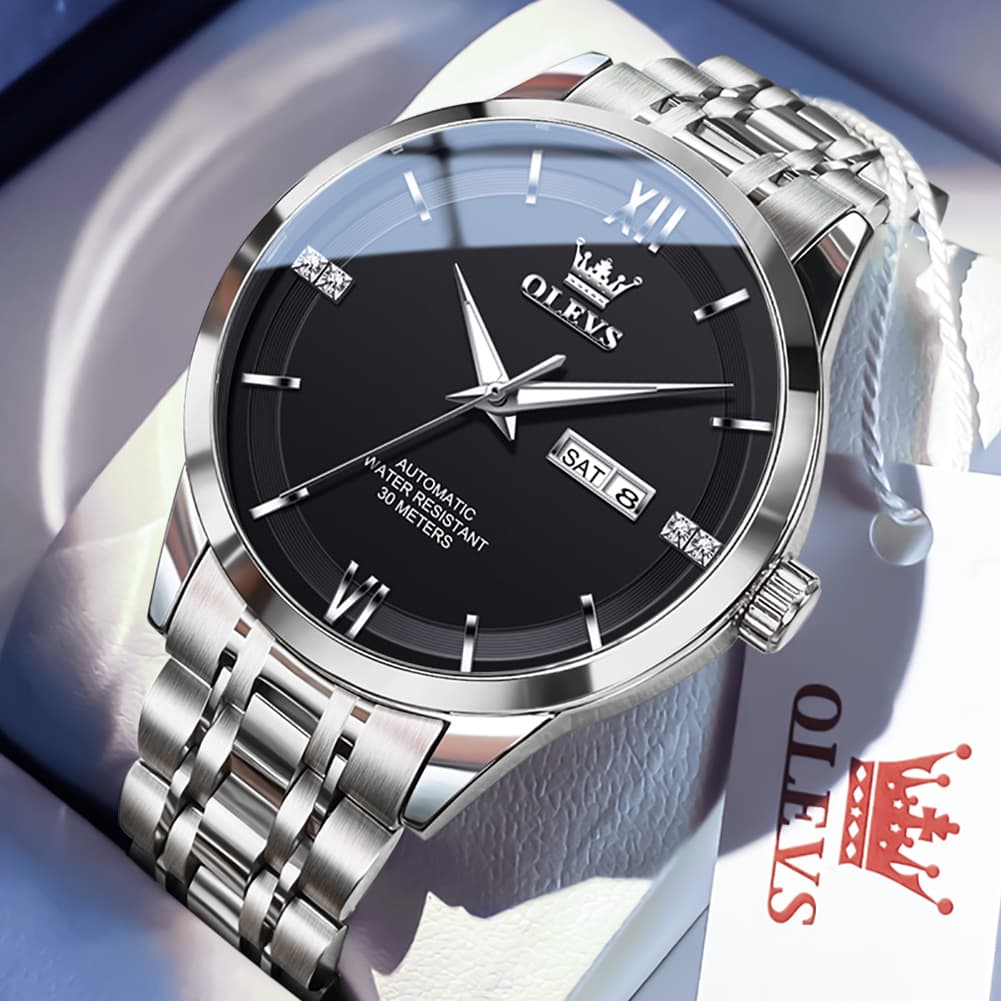OLEVS 7061 Classic Dual Calendar Automatic Watch For Men