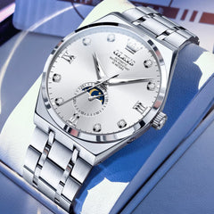 OLEVS 7069 Octagonal Moon Phase Automatic Watch For Men