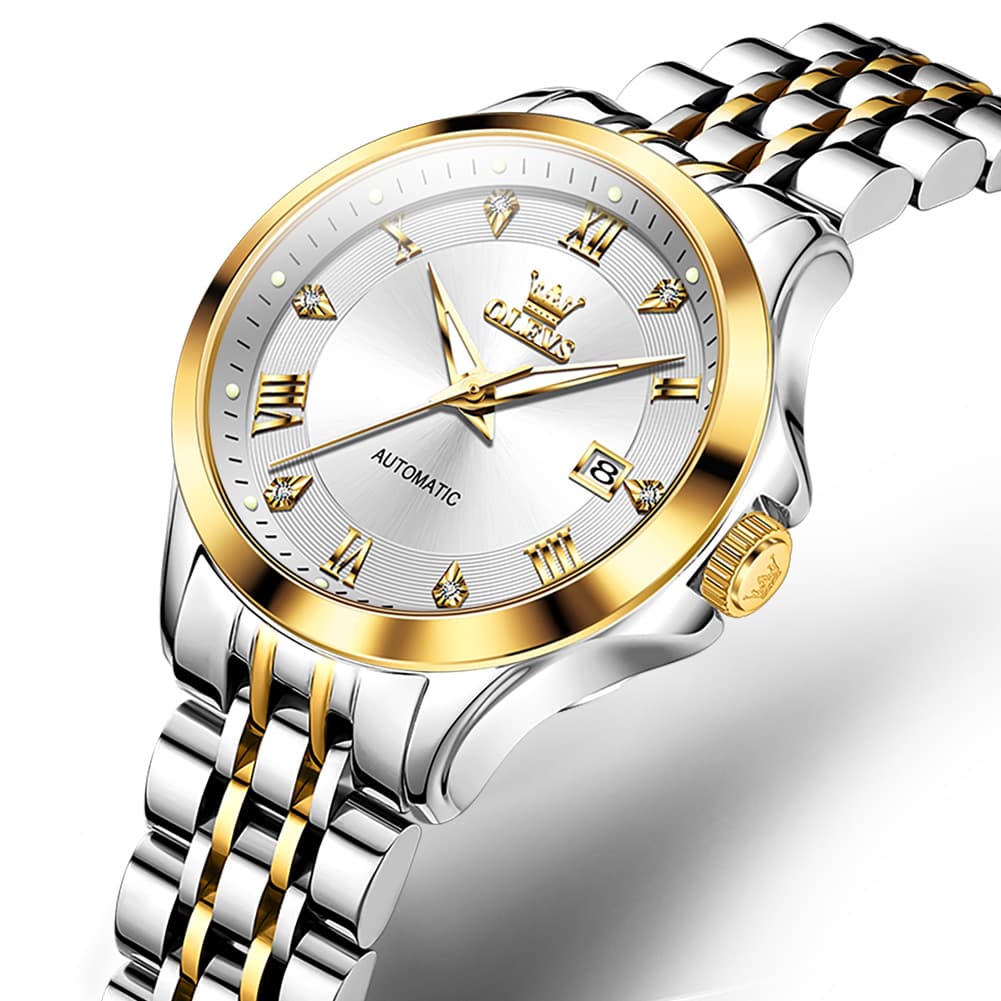 OLEVS 6702 Elegant Diamond Automatic Mechanical Watch For Women