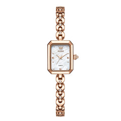 OLEVS 3665 Rectangular Mother of Pearl Jewelry Bracelet Watch For Women