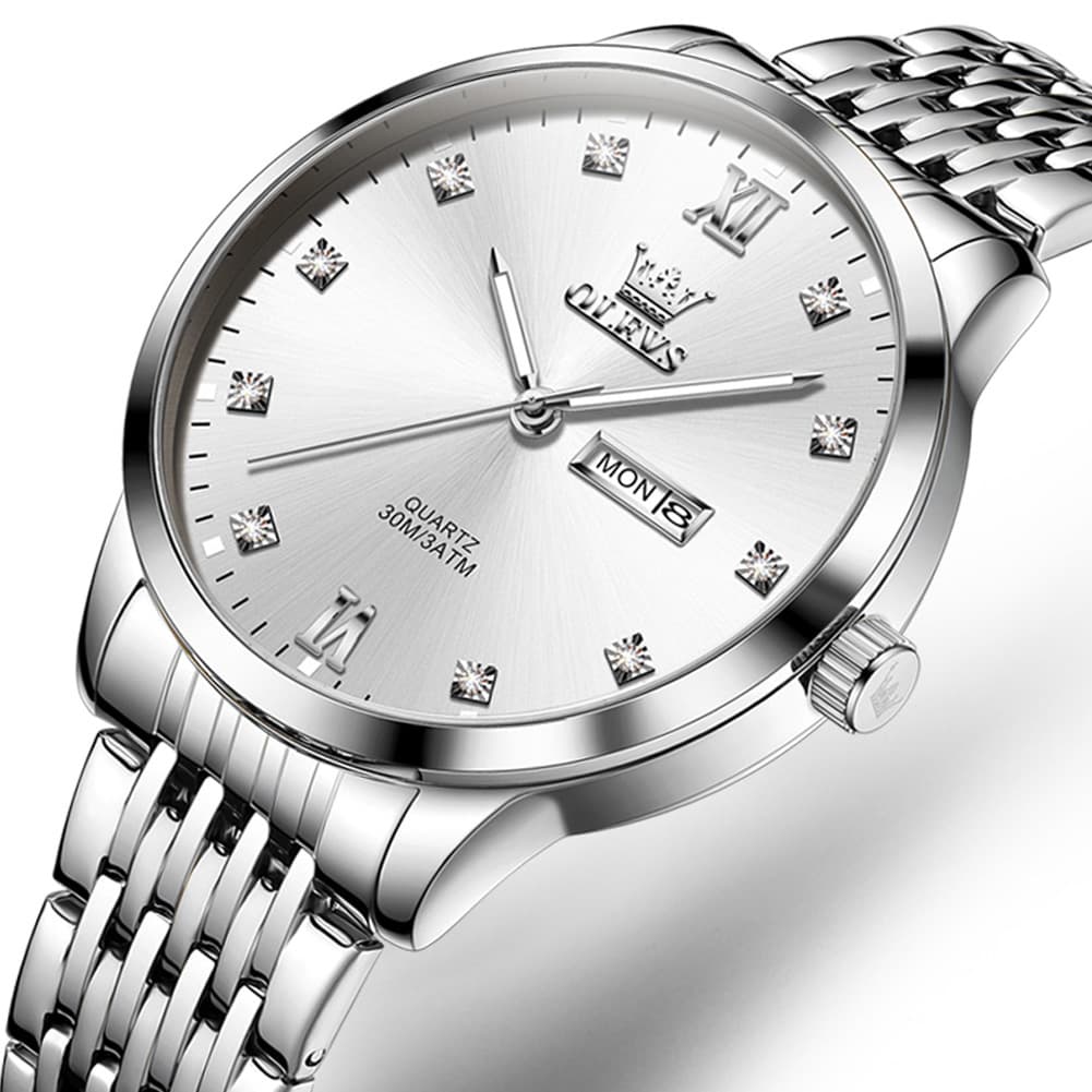 OLEVS 2943 Ultra Thin Diamond Dial Quartz Watch for Men