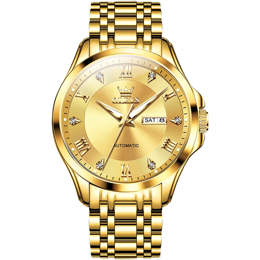 OLEVS 6702 Diamond Dial Automatic Mechanical Watch For Men