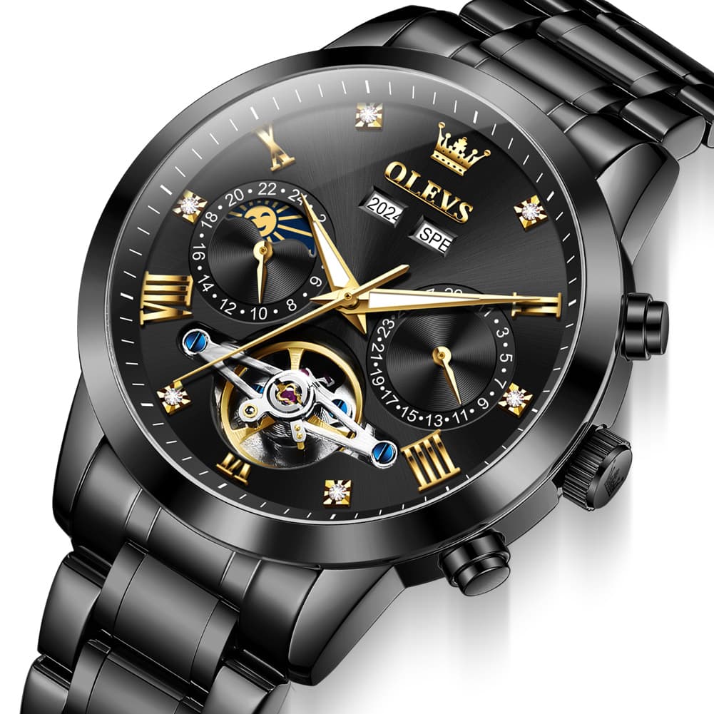 OLEVS 7029 Open Heart Automatic Mechanical Watch For Men