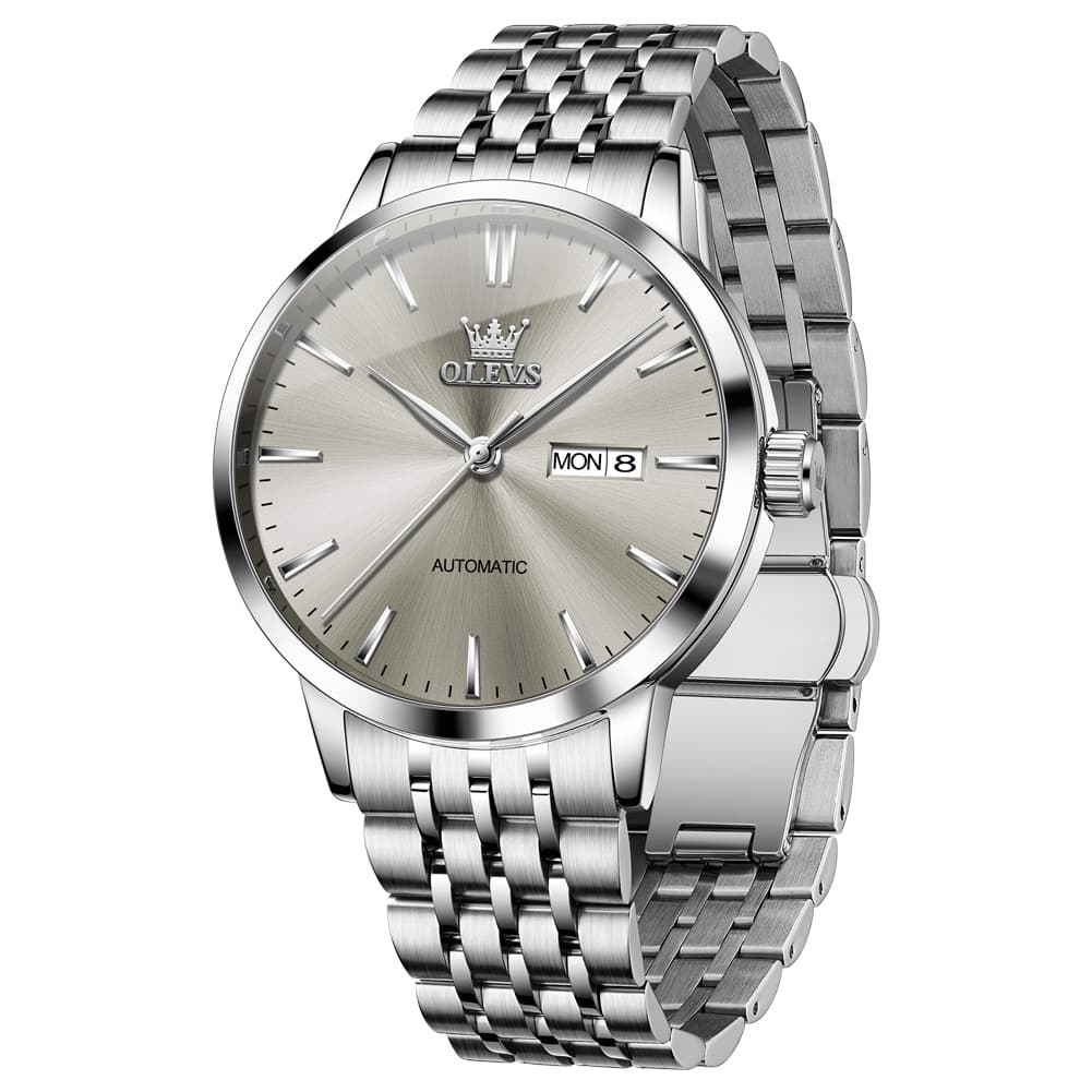 OLEVS 7048 Minimalist Dual Calendar Automatic Watch For Men