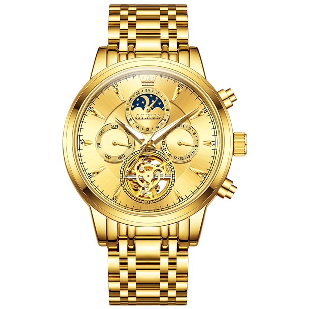 OLEVS 6746 Multi-Function Skeleton Mechanical Watch for Men