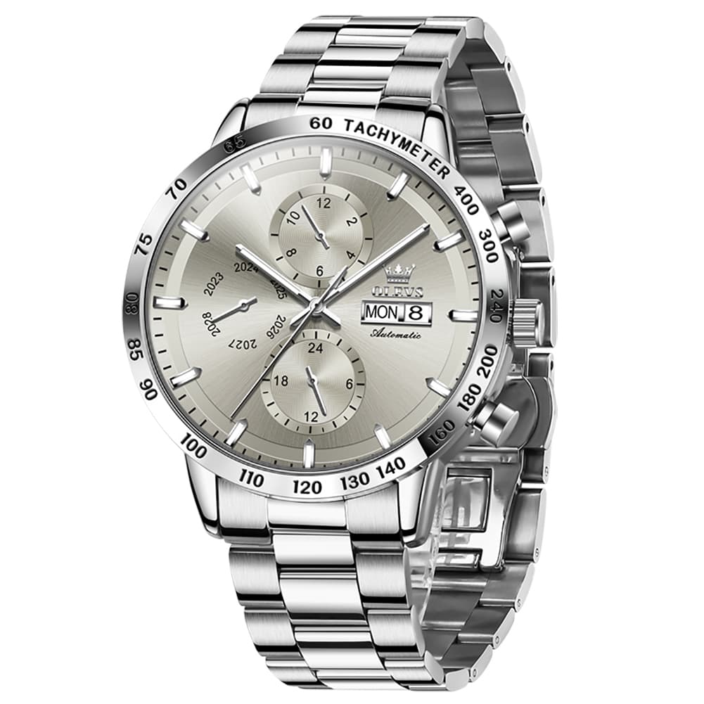 OLEVS 6683 Multifunction Automatic Steel Watch for Men