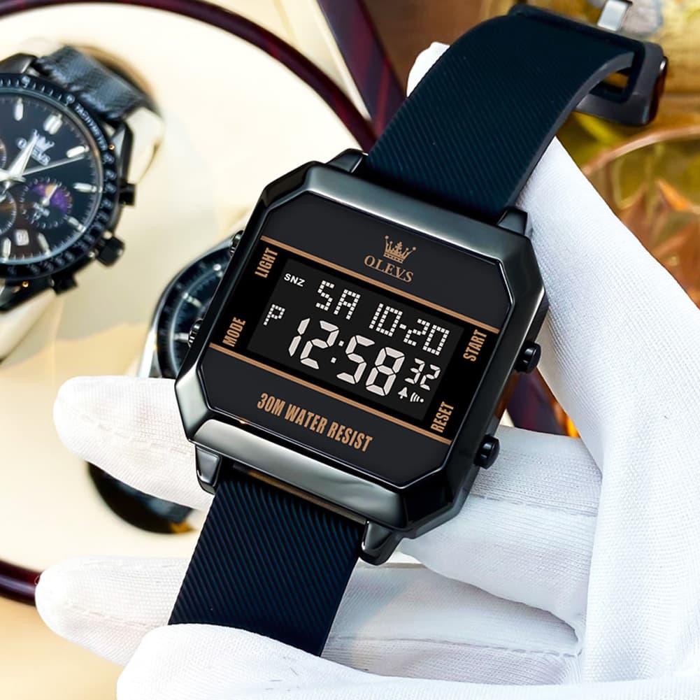 OLEVS 1103 Square Digital Streetwear Sport Watch for Men