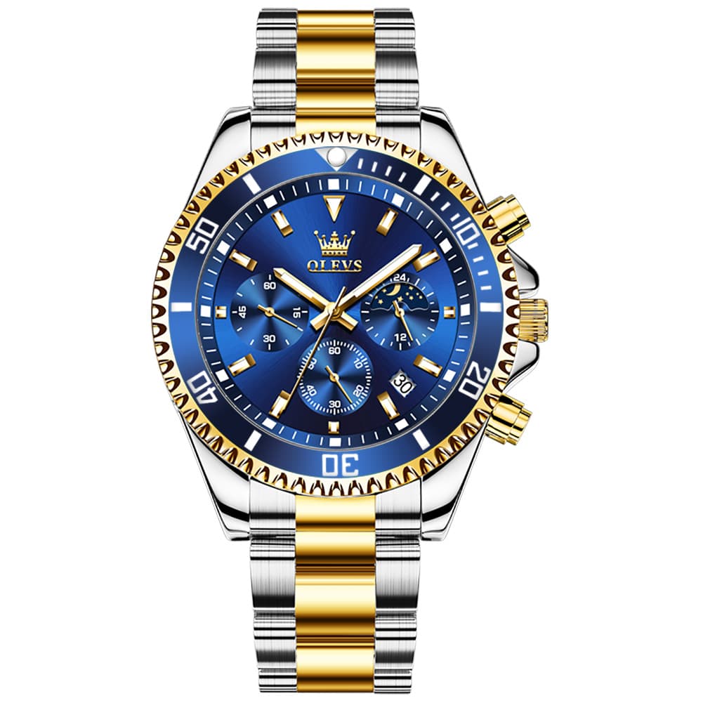OLEVS 2870 Luxury Moon Phase Dive Chronograph Watch for Men