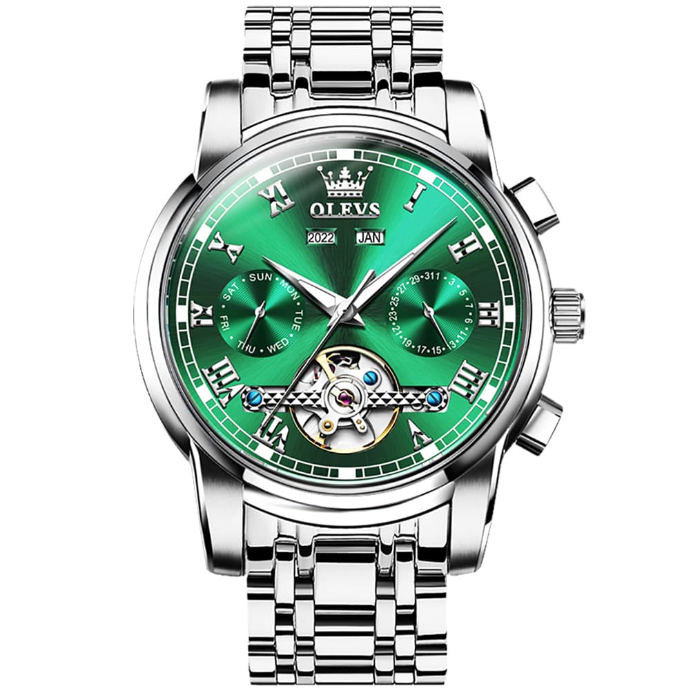 OLEVS 6607 Classic Open Heart Automatic Mechanical Watch for Men