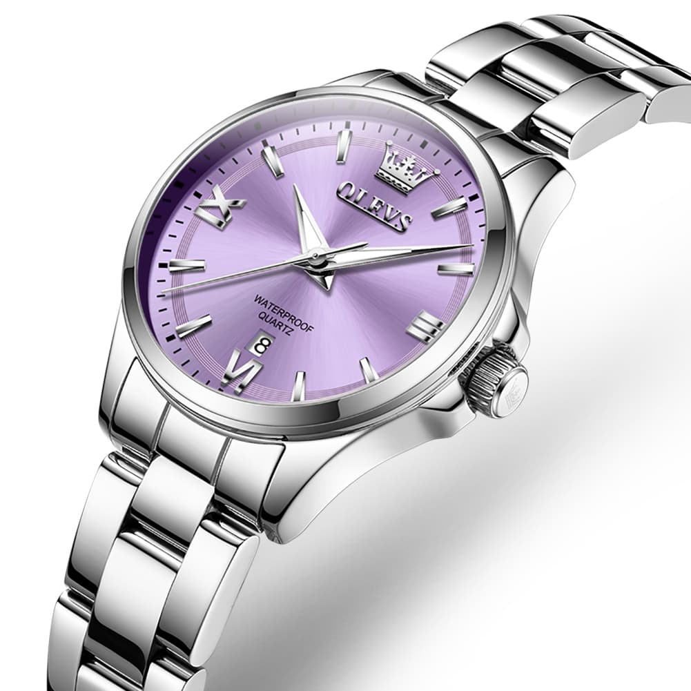 OLEVS 3668 Quartz Pastel Stainless Steel Watch For Women